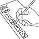 Hand and ballot