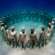 Underwater african sculpture