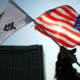 Korean and american flag