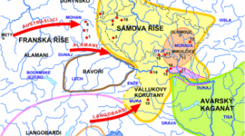 Timeline: Sámova říše a Velká Morava-Poulová