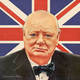 Winston churchill british bulldog portrait