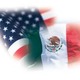 Us and mexican flag