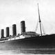 The lusitania pulling into port sometime before 1913