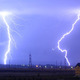 Lightning over oradea romania zoom