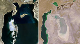 Timeline: Shrinking of the Aral Sea