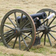 American civil war era 12 lb howitzer cannon used in the battle of corydon reenactment