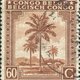 14184708 belgian congo  circa 1943 a stamp printed in belgian congo shows oil palms circa 1943