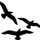 Birds flying silhouette clip art