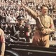 Crowd saluting hitler