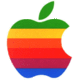 Apple logo rainbow