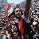 Egyptian protesters wave  007