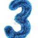 5257331 3d rendering of the number 3 in blue fur
