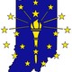 Indiana with torch star logo svg