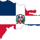 Flag map of the dominican republic