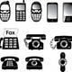 4962919 collection of vector old and new phone icons