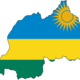 Rwanda flag map