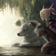 Blood elf with wolf pet