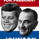 Kennedy and johnson 1960 election poster war is hell store