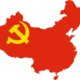 712px flag map of the people's republic of china (chinese communist party)