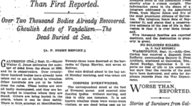 Timeline: Galveston Hurricane of 1900