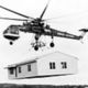 150px sikorsky skycrane carrying house bw