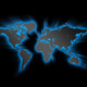 Glowing world map background 1280x960