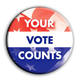 Your vote counts button 3