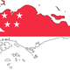 Flag map of singapore