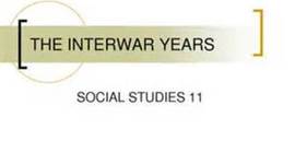 Timeline: The Inter-War Period