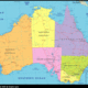 Political map of australia