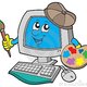 Cartoon computer artist 7846451