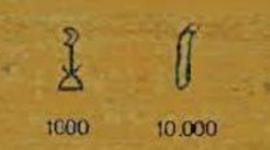 Timeline: tercer  milenio A.C   los egeipcios utilisaron base 10 utilizando los jeroglificos de la imagen