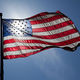 Us flag backlit