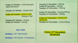 Timeline: Production schedule