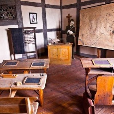 Timeline: Education, then and now.