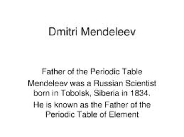 Dmitri mendeleev research paper