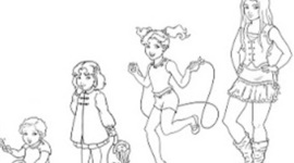 Timeline: Valeria's languages learning.