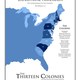 Original thirteen colonies map