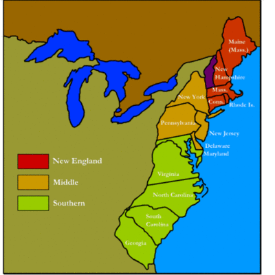 Timeline: 13 Original Colonies