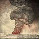 Krakatoa eruption lithograph