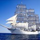 Tall ship christian radich under sail