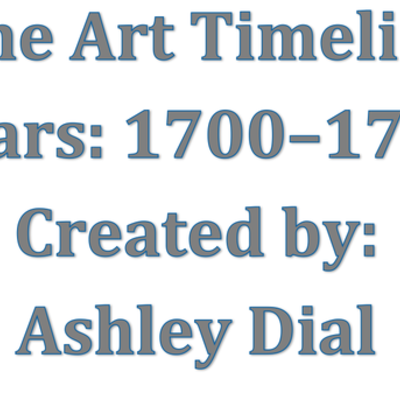 Timeline: Fine Art 1700 - 1750