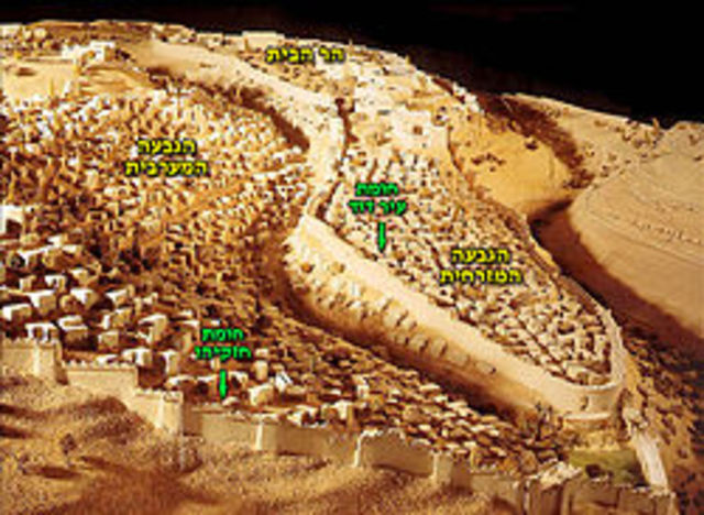 חומות ירושלים בימי בית ראשון ושני timeline | Timetoast timelines