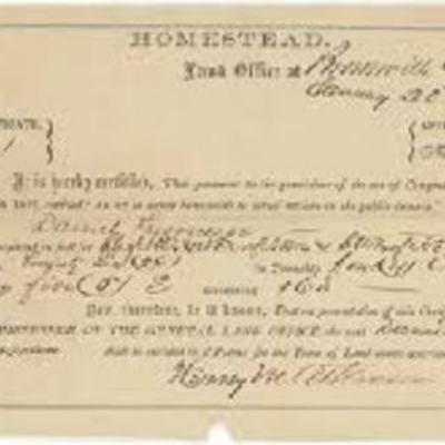 Timeline: Home Stead Act