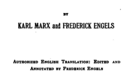 Timeline: Works by Karl Marks and Friedrich Engels