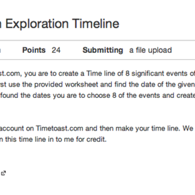 Timeline: North American Exploration Timeline