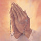 Praying hands and rosary posters