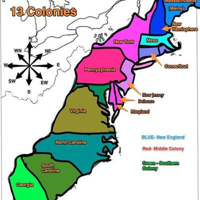 Timeline: 13 Colonies Timeline