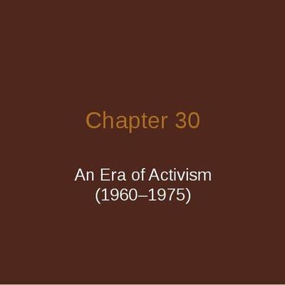 Timeline: This project is about An Era of Activism 1960-1975 Miller B