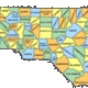 North carolina county map